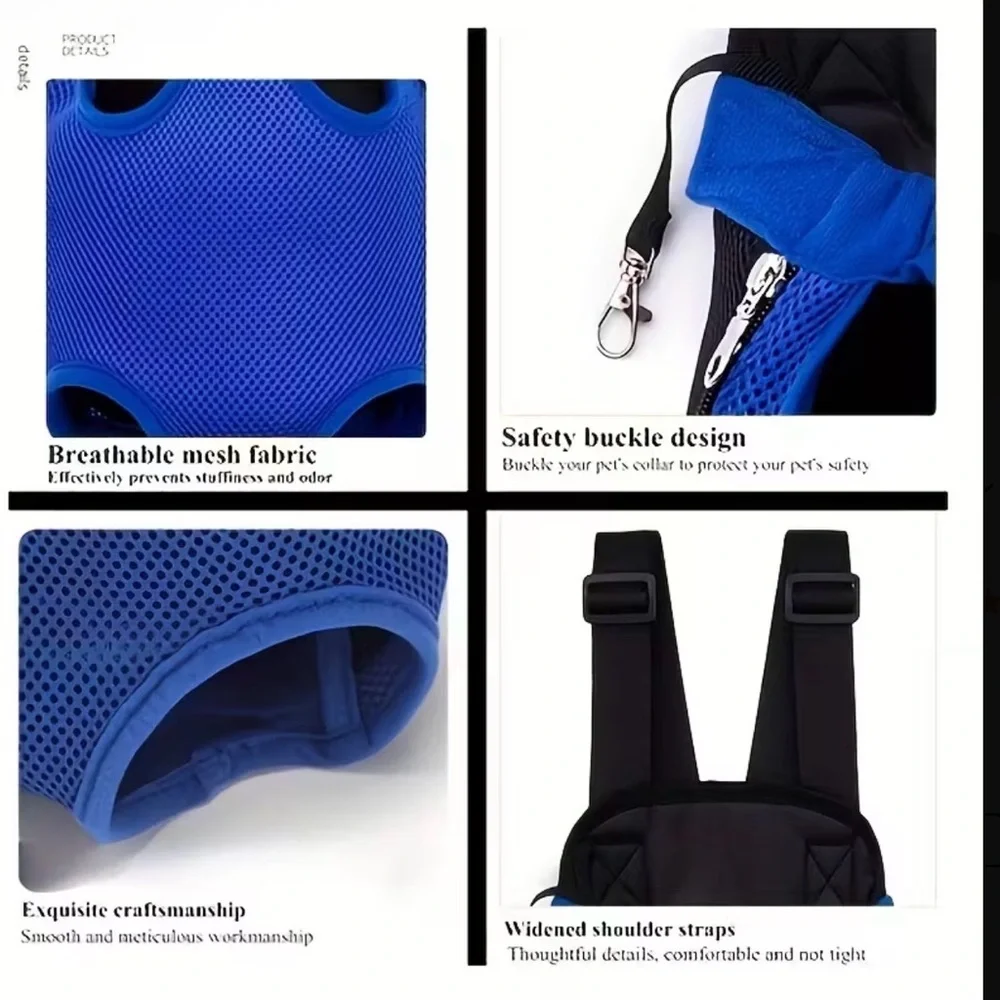Portable Pet Backpack, Comfortable And Breathable Fabric Pet Backpack, NWT